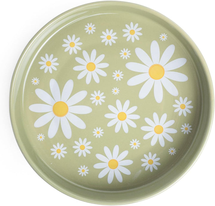 Petface Daisy Keramik Vogeltränke (30 cm x 30 cm) Gänseblümchen, Gänseblümchen