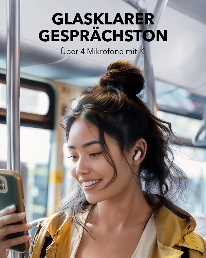 soundcore P30i by Anker Noise Cancelling Earbuds, smarte Geräuschunterdrückung, kraftvolle Bässe, 45