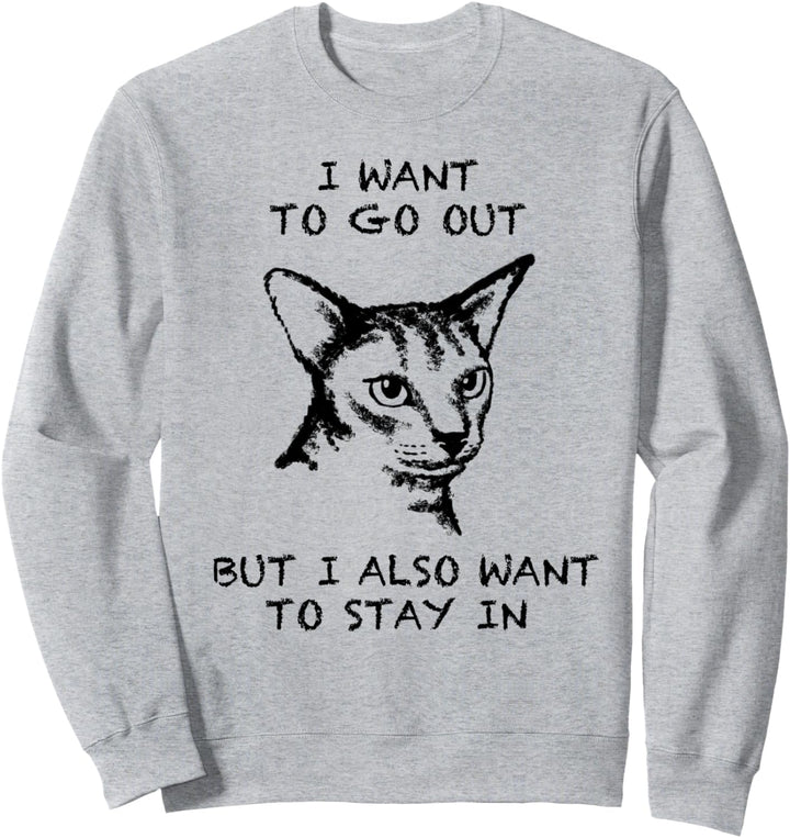 Abessinierkatze Lustige Katze Zitat Hand gezeichnete Kunst Sweatshirt