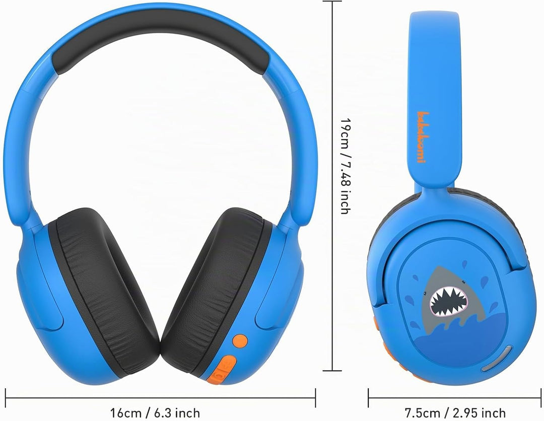 Bluetooth Kopfhörer Kinder, Kabellose KinderKopfhörer mit Mikrofon, 40H Wiedergabe, 74/85/94dB Einst