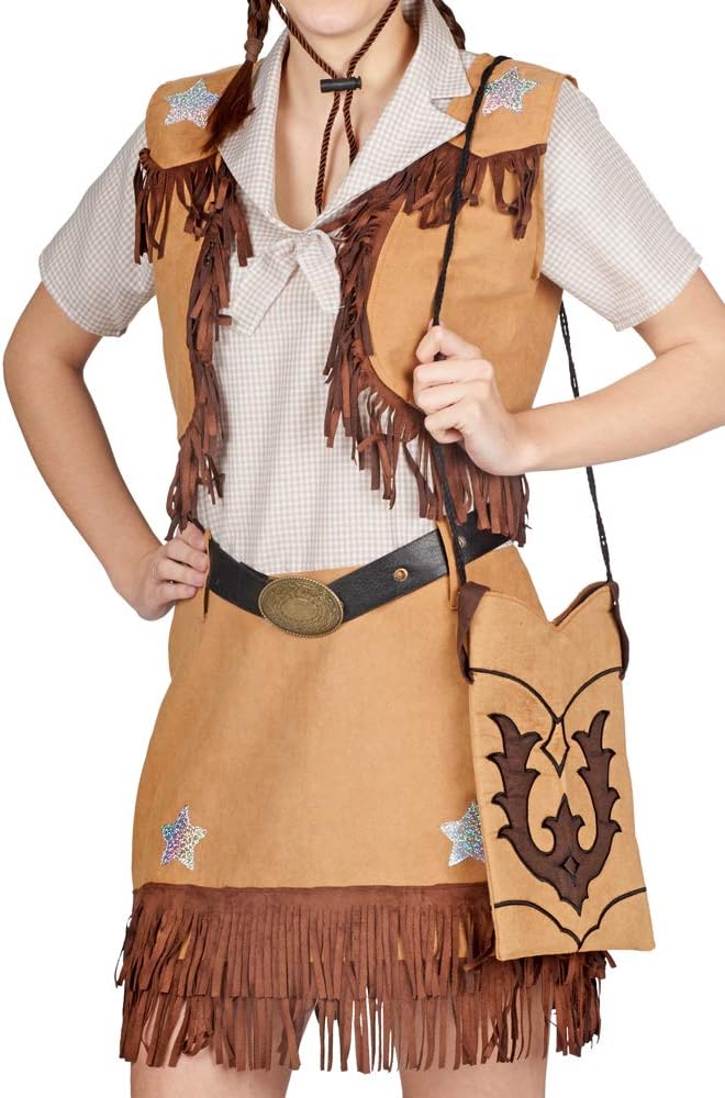 Andrea Moden - Kostüm Cowgirl, Kleid, Gürtel und Weste, Cowboy, Wilder Westen, Mottoparty, Karneval