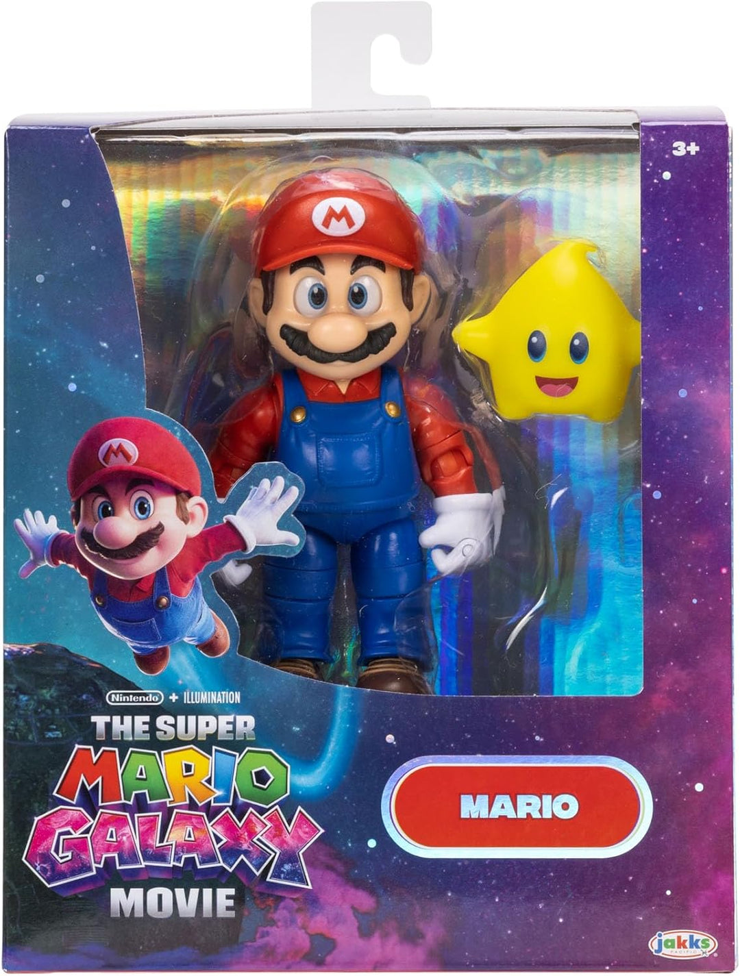 „Super Mario Galaxy“-Film: Mario-Actionfigur (12,7 cm) mit Zubehör, offiziell lizenziert von Jakks P