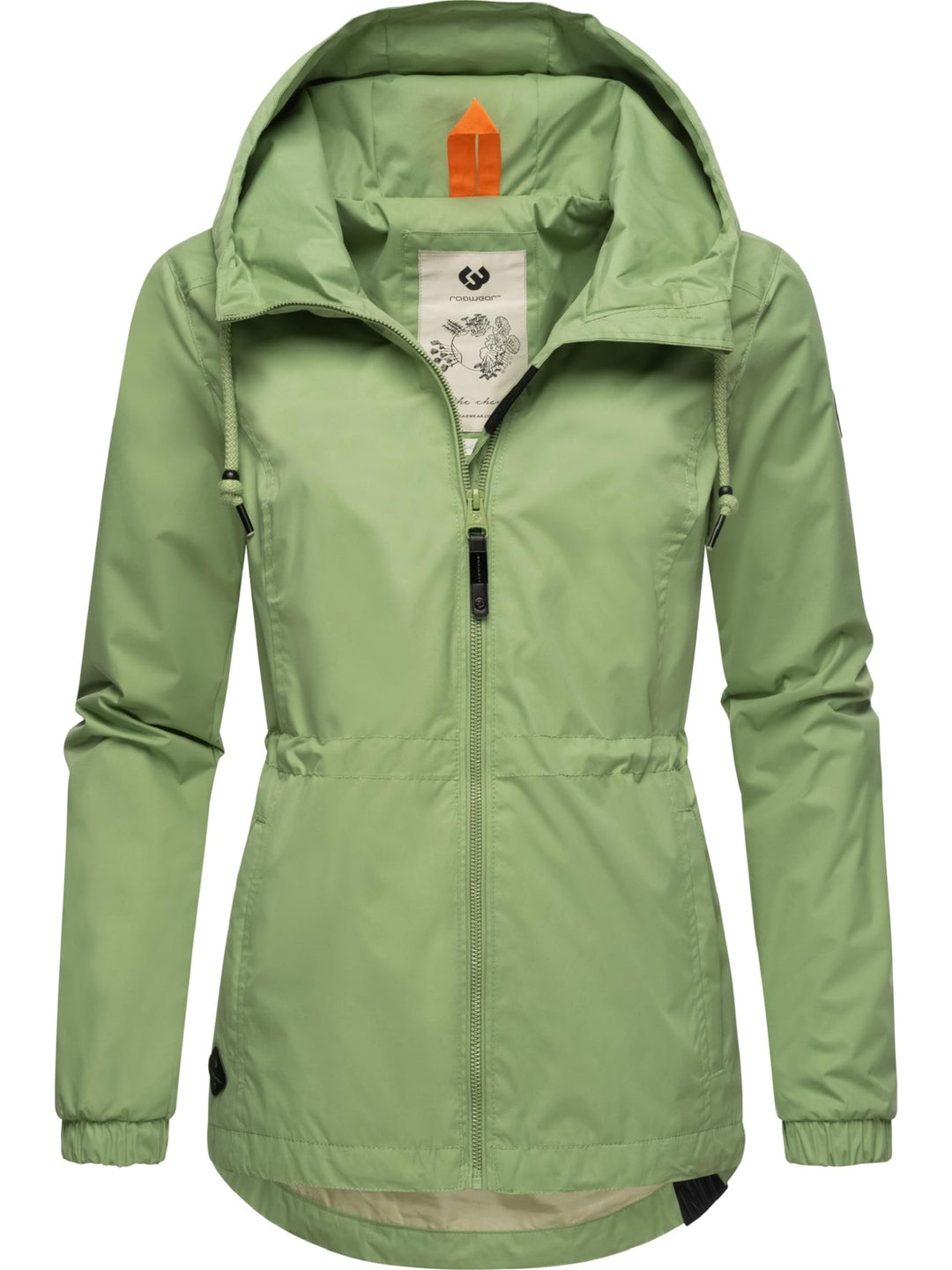 Ragwear Damen Übergangsjacke leichte Jacke kurz wasserdicht (Wassersäule: 4.000 mm) mit Kapuze Danka