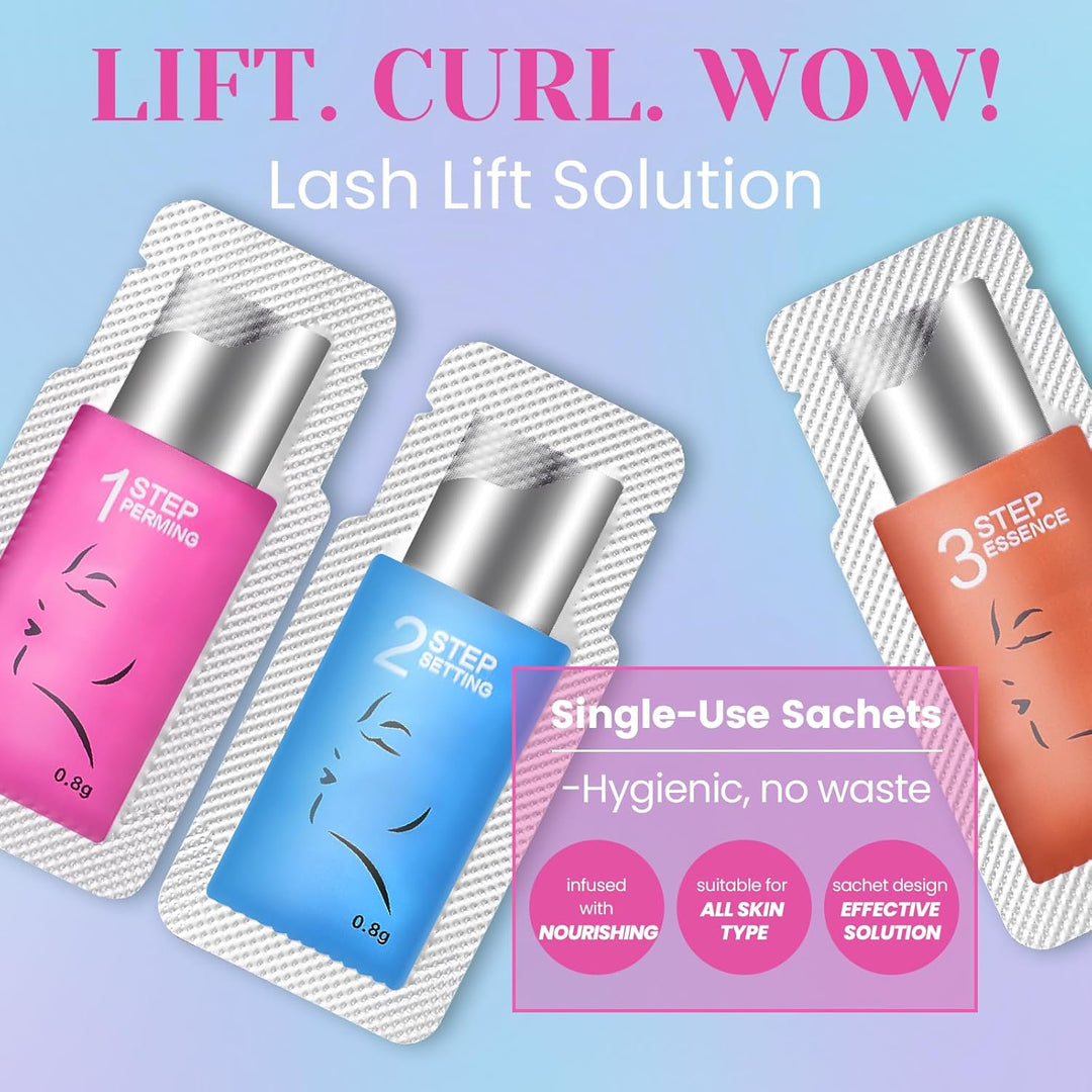 Wimpernlifting Set mit Farbe Schwarz, Lash Lifting Set mit Farbe Schwarz, für Salon und Anfänger(Wim