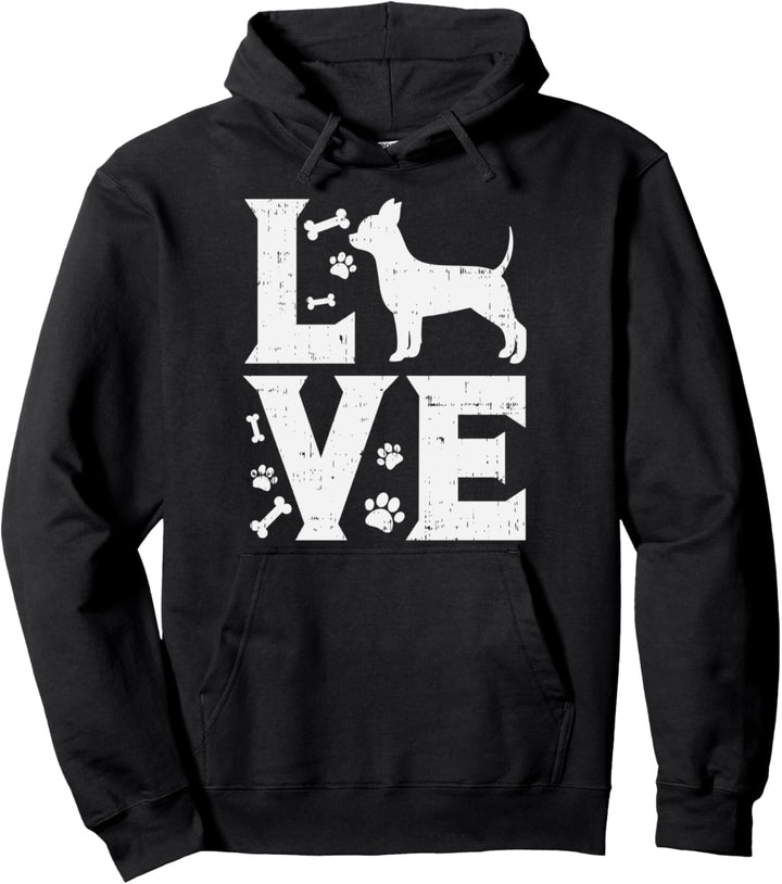 Love Chihuahua Cute Chiwawa Animal Pet Dog Lover Owner Gift Pullover Hoodie