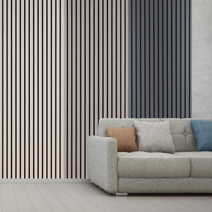 Akustikpaneele Holz 2,88㎡ - 4er Set 120x60cm Wandverkleidung Wandpaneele 3D Wall Panel Wandpaneele a