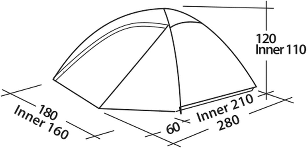 Easy Camp Meteor 300 Zelt, Grün, 180 x 280 cm