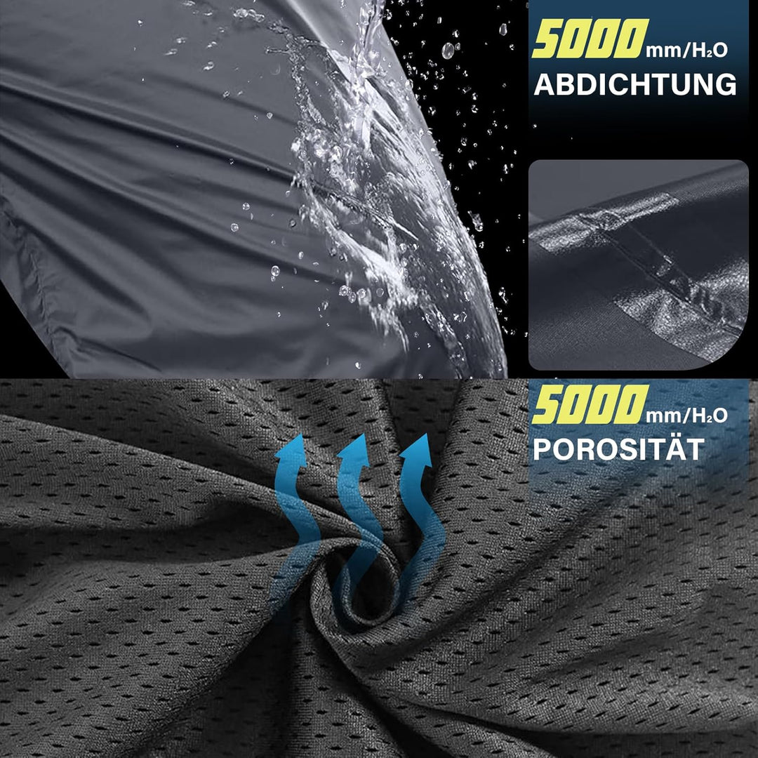 Jogwits wasserdichte Regenhose für Herren Atmungsaktiv Winddicht Outdoorhose Elastischer Bund Hose L
