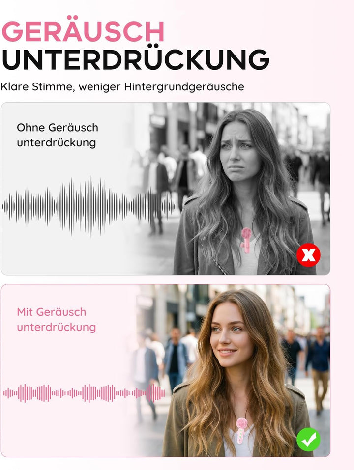 Kabelloses Lavalier-Mikrofon für iPhone, iPad, Android-Handy, Mini-Mikrofon für Videoaufnahmen, TikT