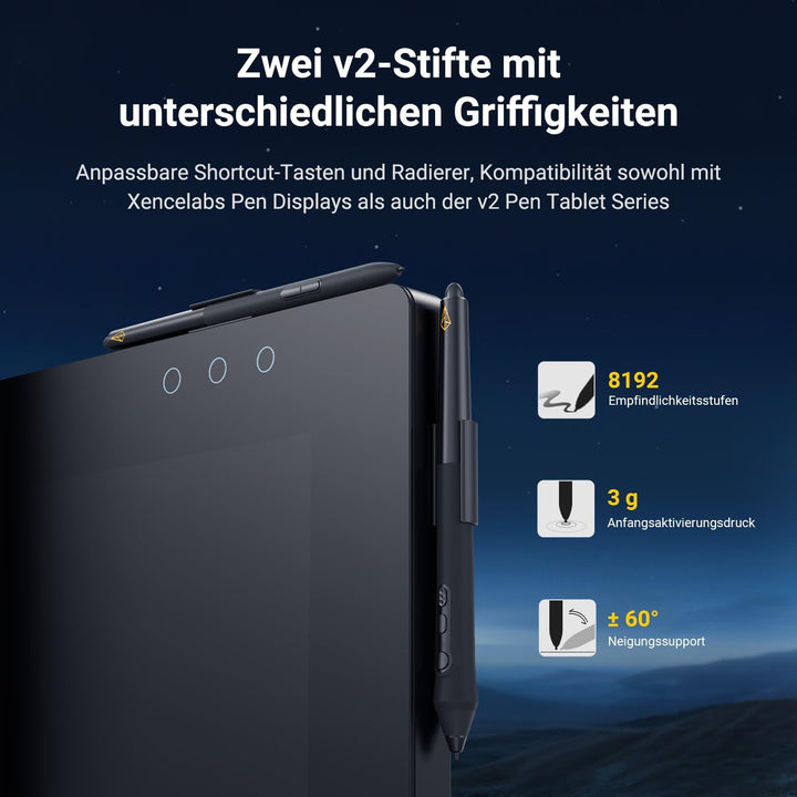 Xencelabs Pen Display 24 Grafiktablett 4K Professionelle 99% Adobe RGB Zeichenmonitor Zeichentablett