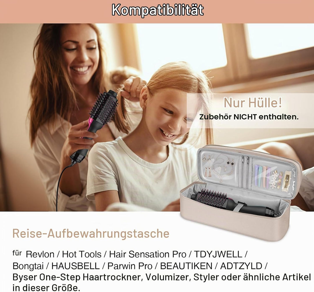 SITHON Reise Tasche für Revlon Salon One-Step Volumiser, Doppellagige Tragetasche für Dyson Airwrap,