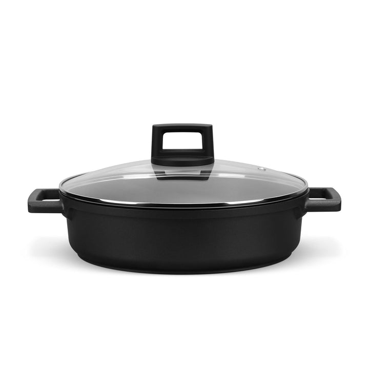 Topf Homelux 28cm Kochtopf Induktion Schmortopf mit Glasdeckel, 4,1L Kochtöpfe mit Antihaftbeschicht