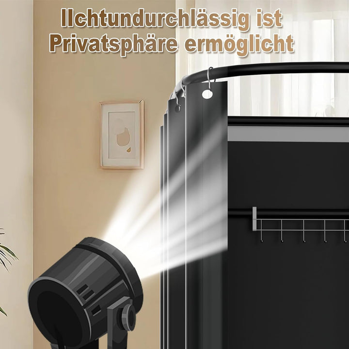 LXSEHN Umkleidekabine Freistehend, U-Typ Bewegung Spur Umkleideraum, Bodenstehende Tragbarer Sichtsc