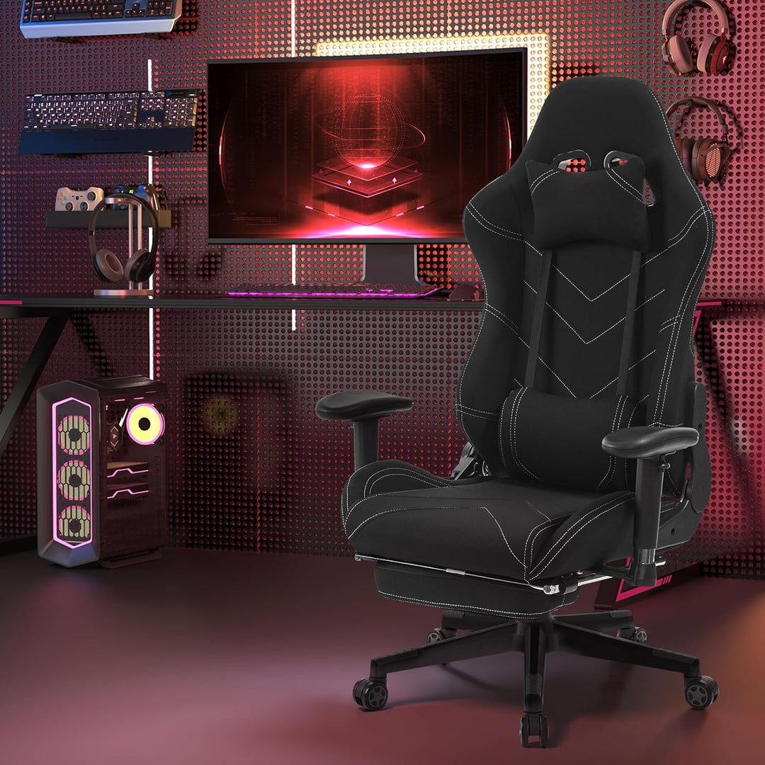 WOLTU® Racing Stuhl BS21sz Gaming Stuhl Bürostuhl Schreibtischstuhl Sportsitz mit Kopfstütze und Len