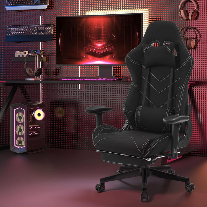 WOLTU® Racing Stuhl BS21sz Gaming Stuhl Bürostuhl Schreibtischstuhl Sportsitz mit Kopfstütze und Len