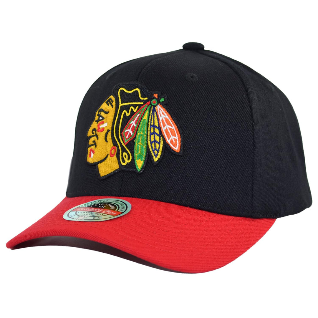 Mitchell & Ness NHL Team 2 Tone Snapback Cap CR Update Chicago Blackhawks Black/red