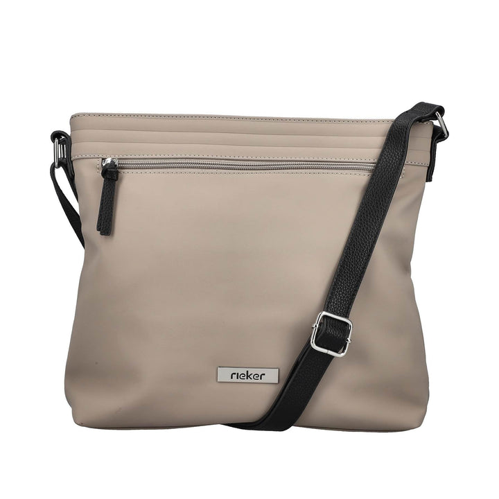 Rieker Damen H1526 Umhängetasche, Beige, S