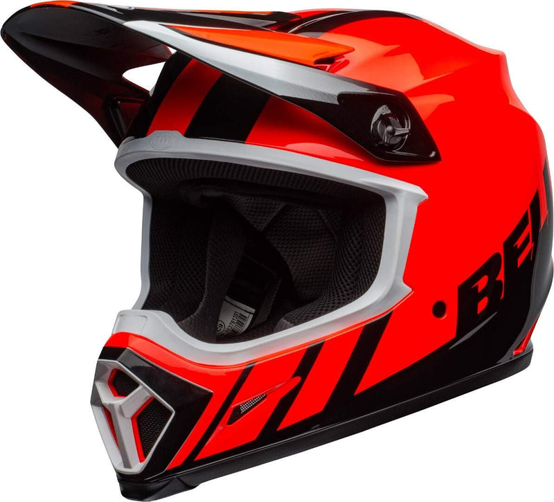 Bell Motocross-Helm MX-9 Mips Dash - White/Blue Orange/Black S, Orange/Black S