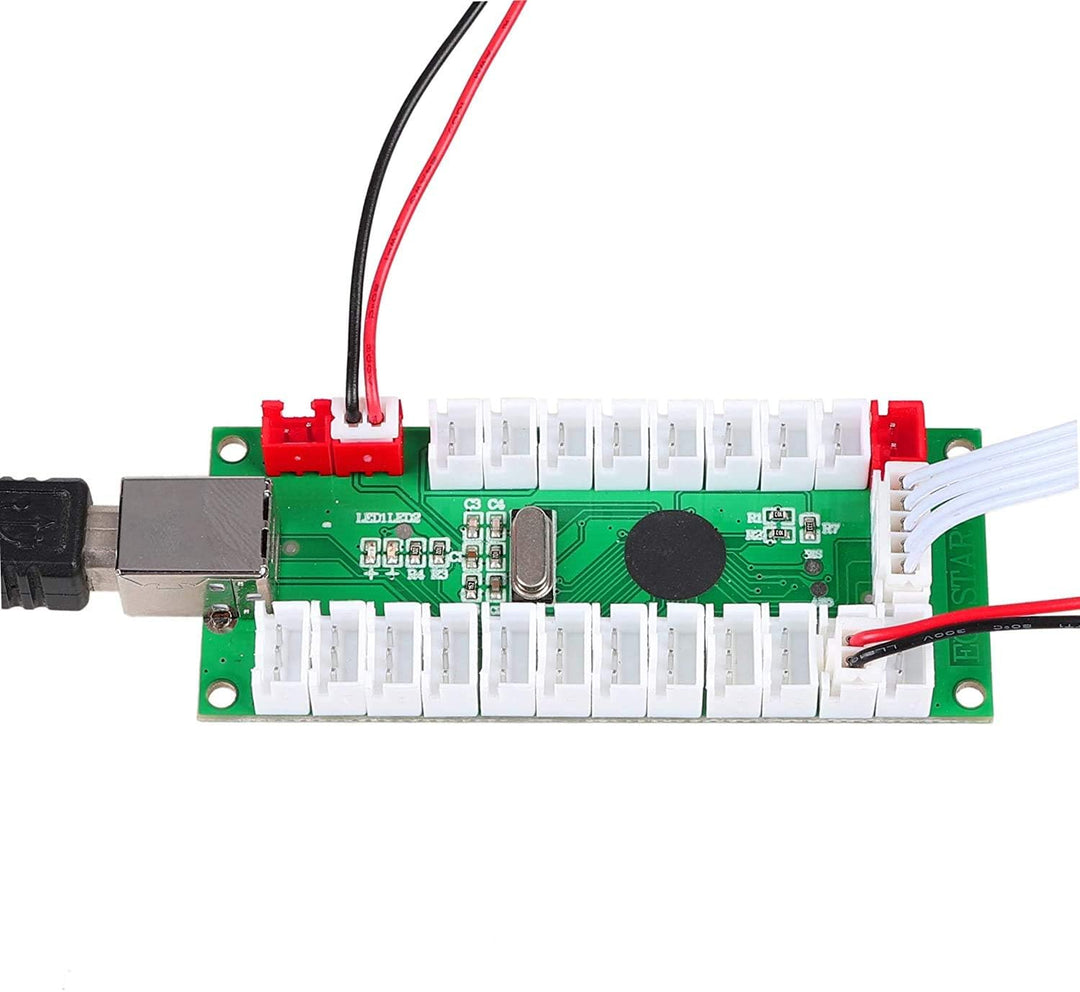 Fosiya Nullverzögerungs Arcade Controller USB Encoder PC Joystick für Windows & Linux & MAME & Raspb