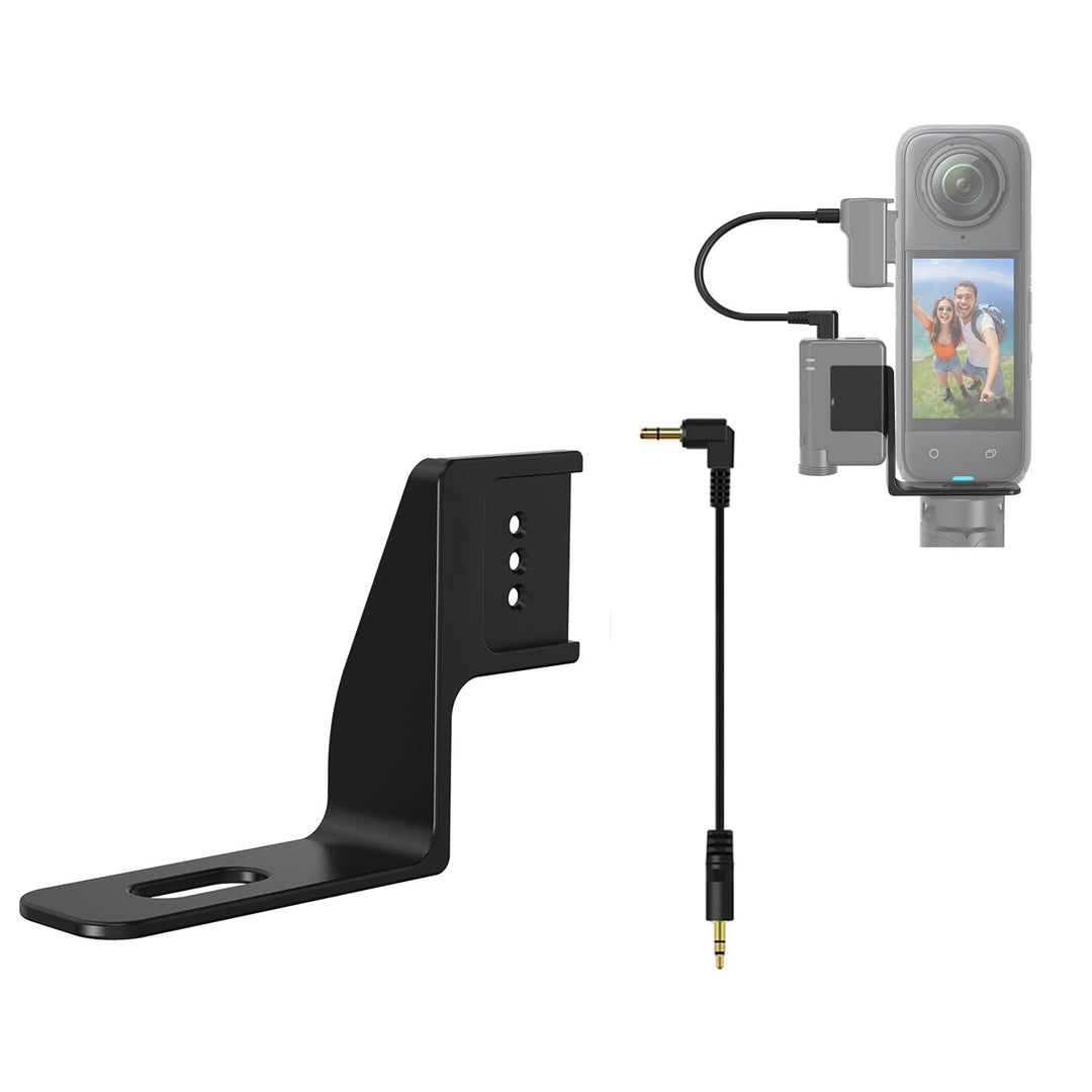 Mic Cold Shoe Extension Bracket Adapter Mount for Insta360 X4/X3/ONE X2 Camera Compatible with DJI M