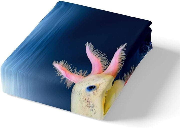 Nette Axolotl Bettbezug Set M Grösse, Fisch Meeresleben Bettwäsche Set für Kinder Teens Mädchen Zimm