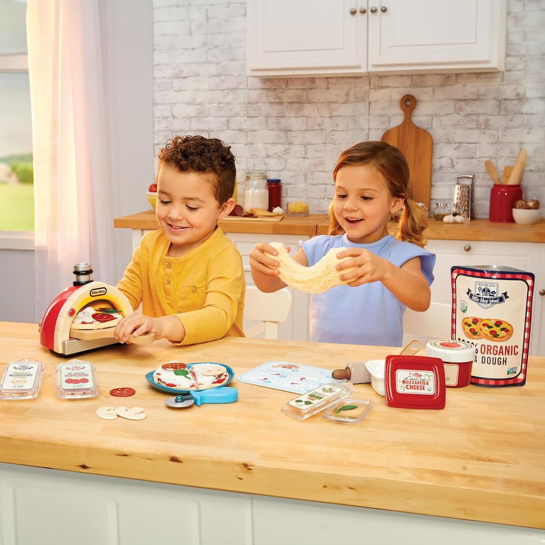 Little Tikes Creative Chefs Pizza Kit - Mit Speziellem Make-It! Mix-Spielsand, 22 Zubehörteilen, Rea
