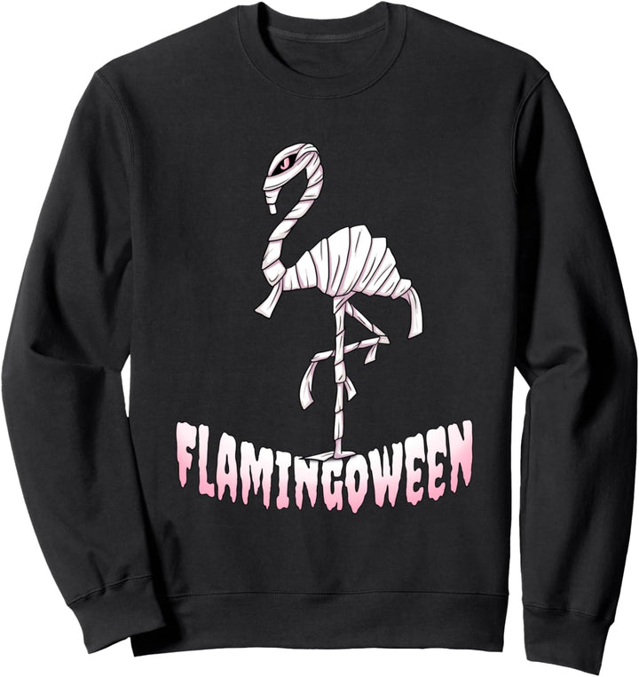 Flamingoween Flamingo Mumie Halloween Kostüm Sweatshirt