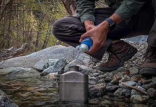 iBasingo Titan Feldflasche Camping Kochgeschirr Becher Militär Wasserflasche Outdoor Kantine Tassen