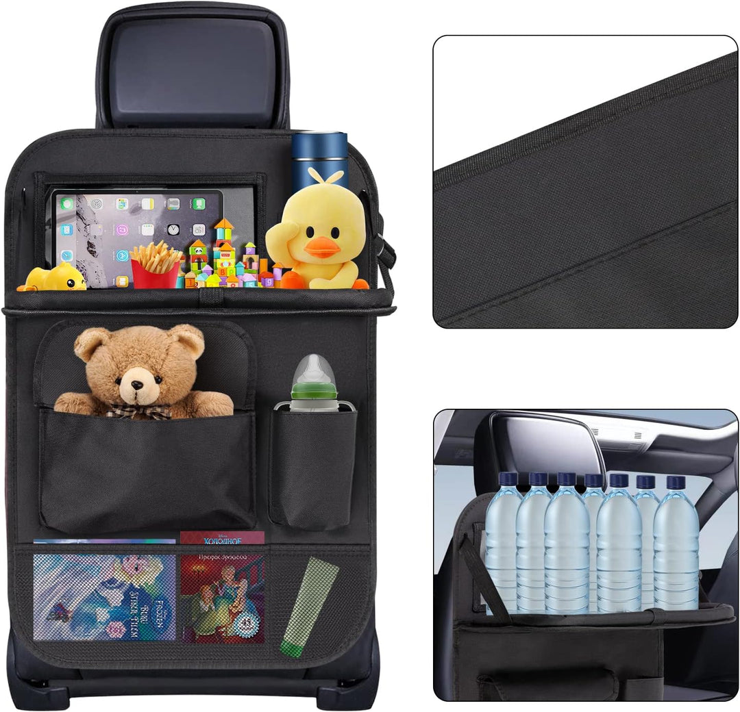 ERWEY Auto Rückenlehnenschutz 2 PCS Autositz Organizer Rücksitz Organizer mit Tablet/Telefon Aufbewa