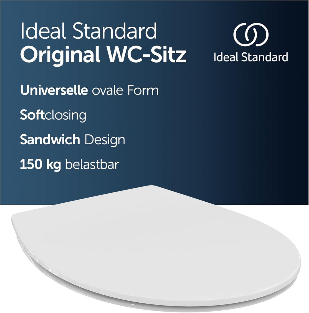 Ideal Standard Original WC-Sitz für handelsübliche Toiletten mit Absenkautomatik – Universal Design