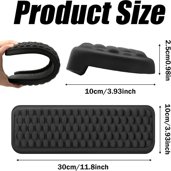 L-förmige Handgelenkauflage, Tastatur, Handballenauflage aus Memory-Schaum mit rutschfester Untersei