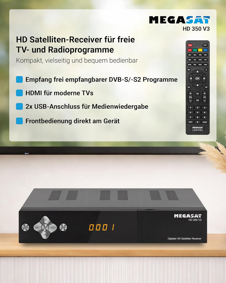 Megasta Sat-Receiver Megasat HD 350, 12 / 230 Volt