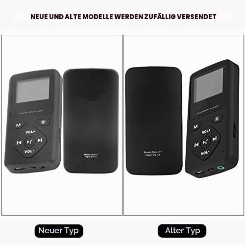 Tragbares DAB/DAB+ Radio, Bluetooth MP3 Player mit Kopfhörer, Unterstützung für TF Karte, Taschen Di
