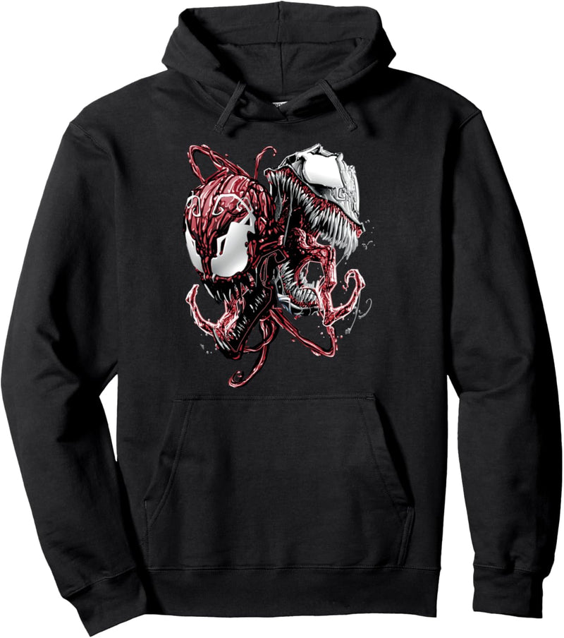 Marvel Carnage And Venom Side By Side Portrait Pullover Hoodie