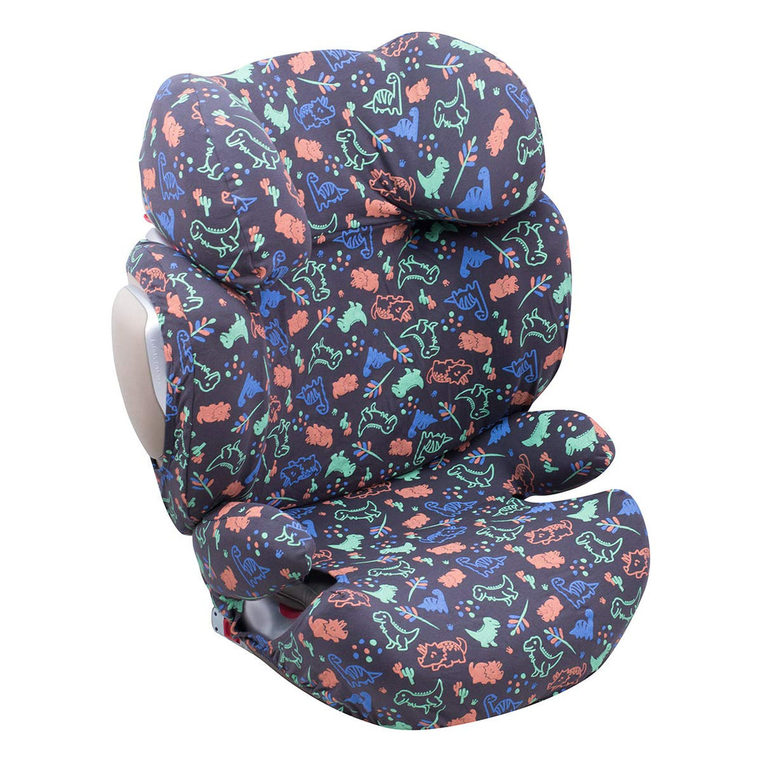 JYOKO Kids Bezug kompatibel mit Cybex Solution Q2 Fix, Q3, Cybex Z Fix, Gb Elian (Happy Dino), HAPPY