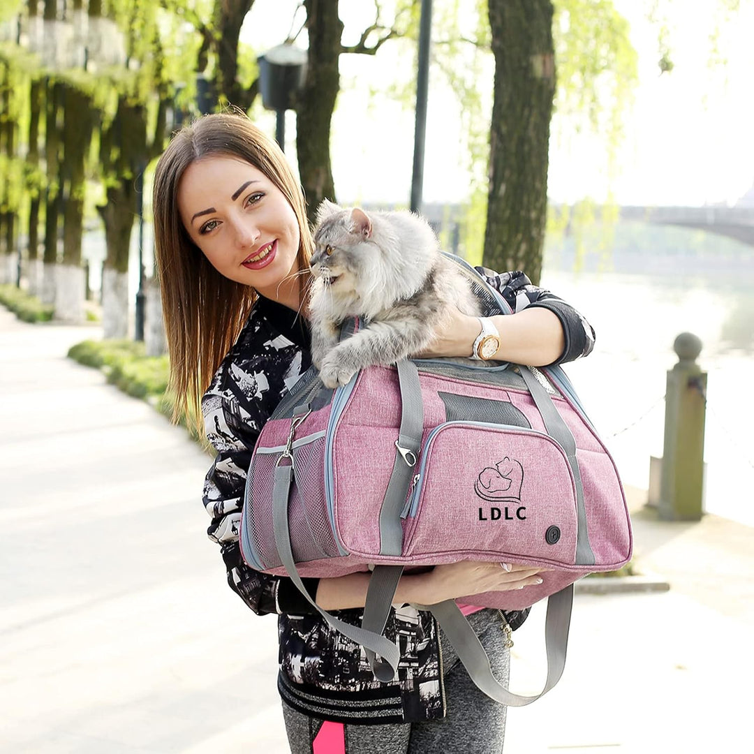PETCUTE Hundetransportbox,Atmungsaktive Katzen Tragetasche Katze transportbox Tragetaschen mit Weich