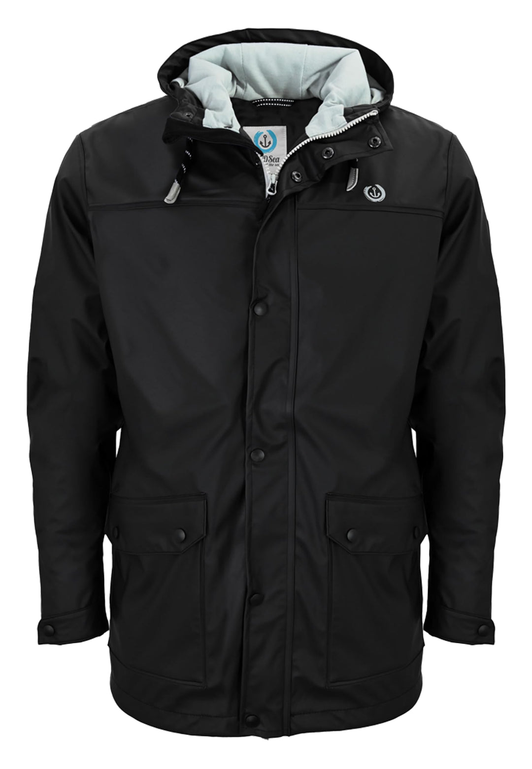 MADSea Herren Regenjacke Friesennerz warm mit Fleece gefüttert S Schwarz, S Schwarz