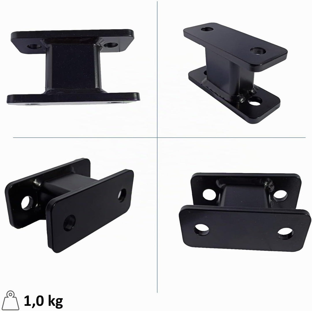 XIMPLIO Anhängerkupplung Verlängerung 125 mm Hakenverlängerung Adapter für Flanschkugel AHK 2 Loch 9