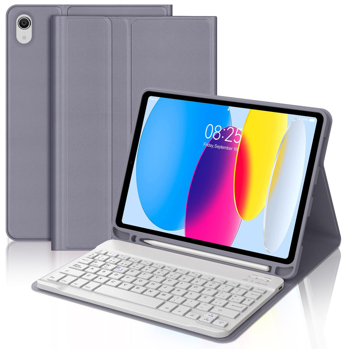 Hülle Tastatur für iPad A16 11/10 Generation (2025/2022) 11/10.9 Zoll mit QWERTZ Deutsche Bluetooth