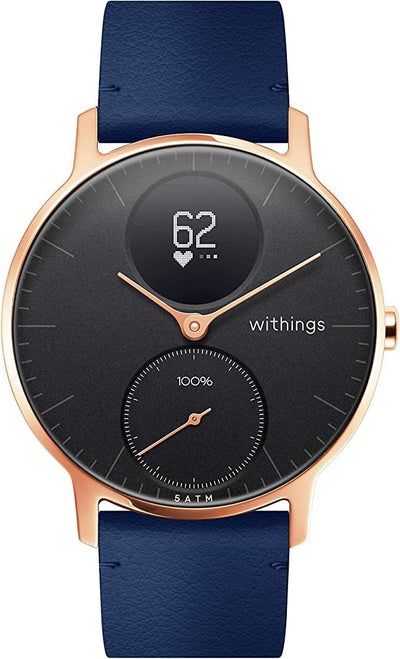 WITHINGS - Premium Lederarmband für ScanWatch, Steel HR, Steel HR Sport, Move ECG, Move und Steel Bl