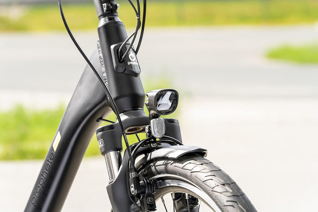 Prophete Fahrradbeleuchtung, E-Bike Scheinwerfer – 80 Lux, 360° Sichtbarkeit, OSRAM LEDs, Wasserdich