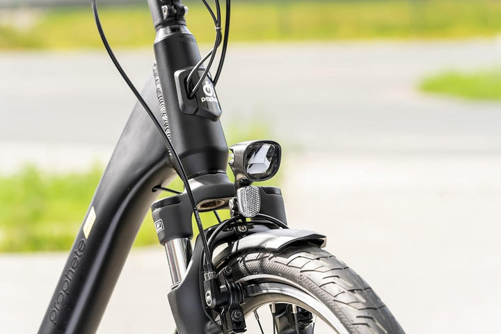 Prophete Fahrradbeleuchtung, E-Bike Scheinwerfer – 80 Lux, 360° Sichtbarkeit, OSRAM LEDs, Wasserdich