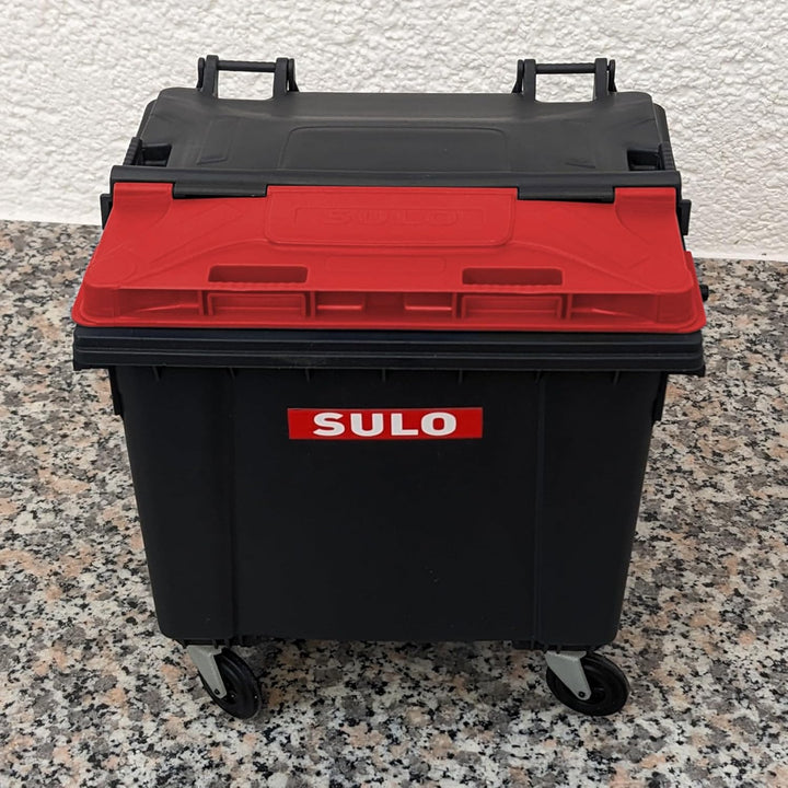 Sulo Mini Mülltonne Container 1100L Nachbildung | Tisch-Mülleimer Klein | Desktop Büro Schreibtisch
