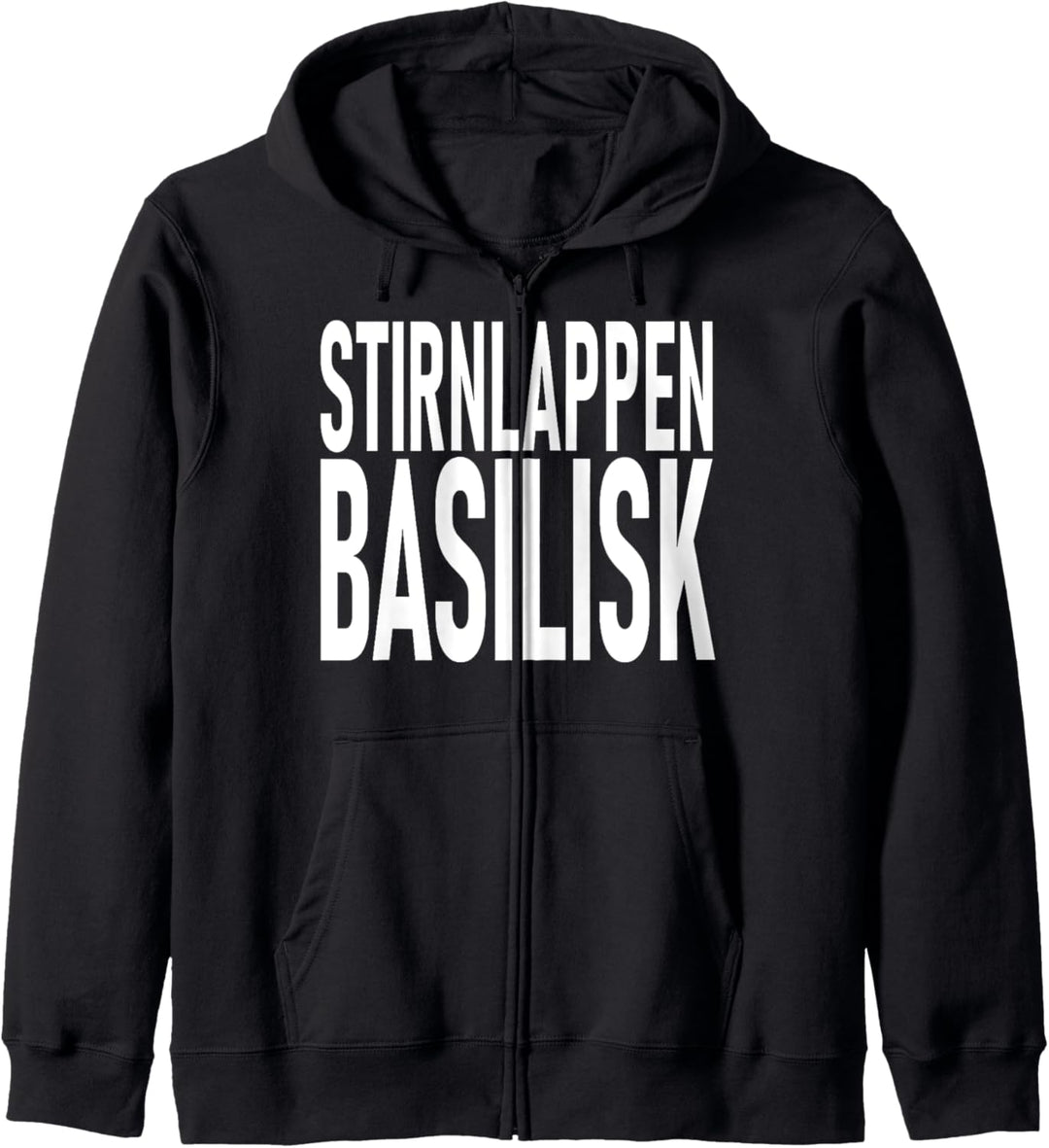Stirnlappenbasilisk Wort Geschrieben Fett Weisser Schriftzug Kapuzenjacke