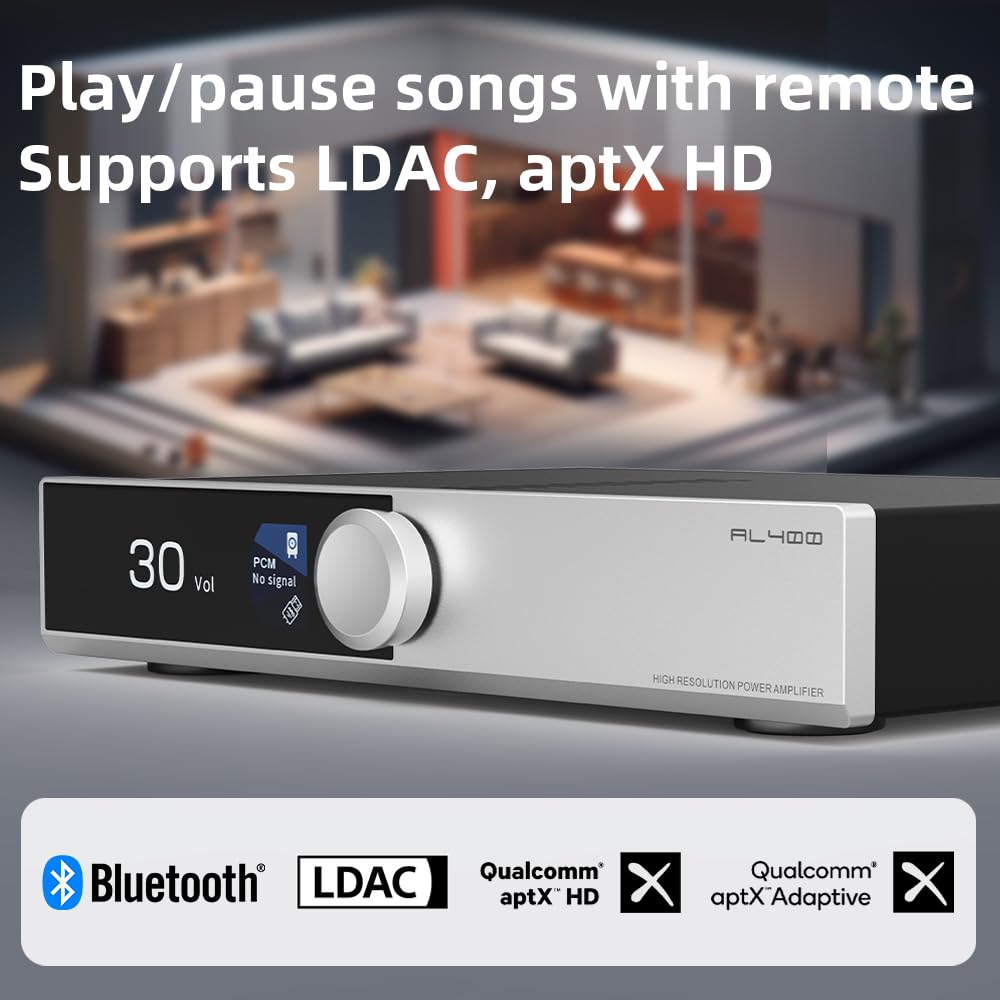 SMSL AL400 DAC Foto-Verstärker,Leistungsverstärker,CS43131 chip,4-stufiger Tiefpass/5 Filtermodi,kom