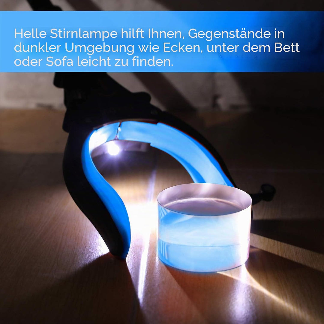 2 Stück Greifer mit Licht, 80cm Greifzange für Senioren Klappbar, 90° Drehbare Kralle mit Anti-Rutsc
