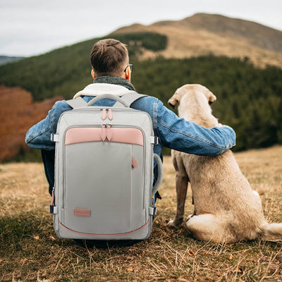 LOVEVOOK Reiserucksack Handgepäck Flugzeug, Rucksack Damen, Erweiterbarer Handgepäck Rucksack Flugze