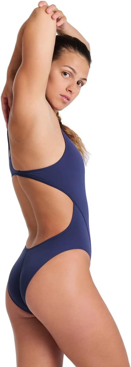 ARENA Damen Women's Team Swimsuit Swim Tech Solid Badeanzüge (1er Pack) 30 Navy-white, 30 Navy-white
