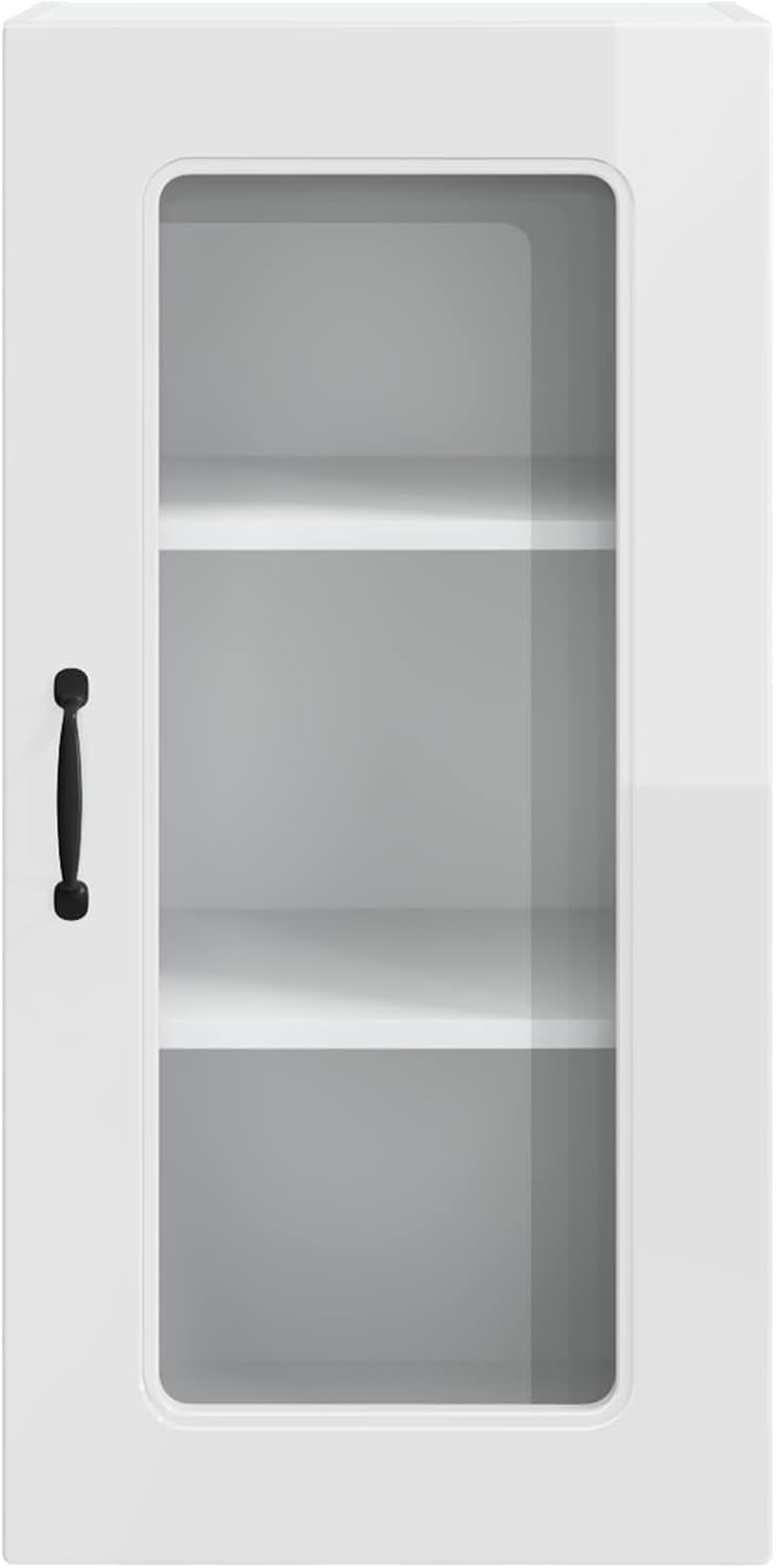 vidaXL Geschirrspülerfront Kalmar Hochglanz Weiss 40 x 31 x 80 cm, Eleganter moderner Küchenregal, g