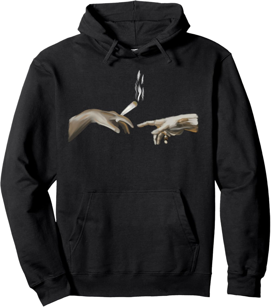 Michelangelo Hoodie Creation Of Adam Hand Of God With Joint Pullover Hoodie